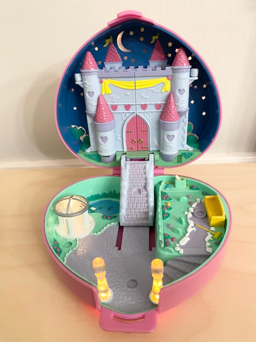 1992 Polly Pocket Vintage Starlight Castle Pink Heart Compact